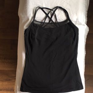Black work out top